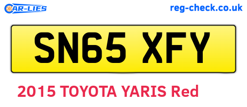 SN65XFY are the vehicle registration plates.