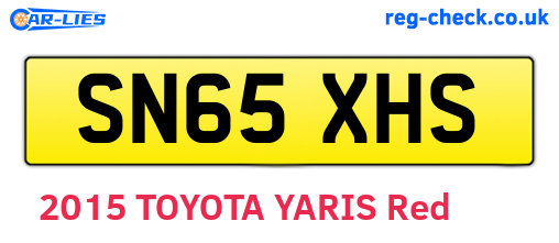 SN65XHS are the vehicle registration plates.
