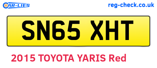 SN65XHT are the vehicle registration plates.