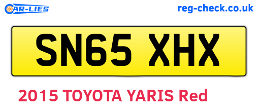 SN65XHX are the vehicle registration plates.