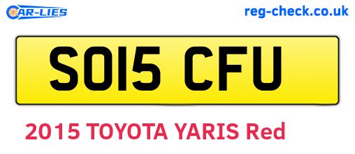 SO15CFU are the vehicle registration plates.