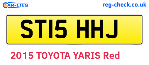 ST15HHJ are the vehicle registration plates.
