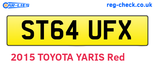 ST64UFX are the vehicle registration plates.