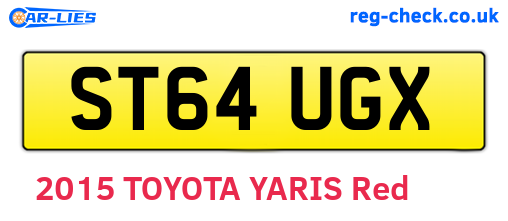 ST64UGX are the vehicle registration plates.