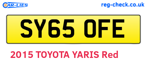 SY65OFE are the vehicle registration plates.