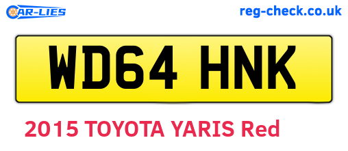 WD64HNK are the vehicle registration plates.