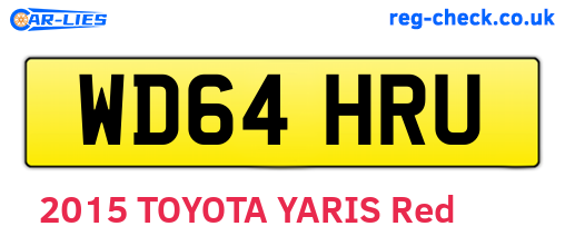 WD64HRU are the vehicle registration plates.