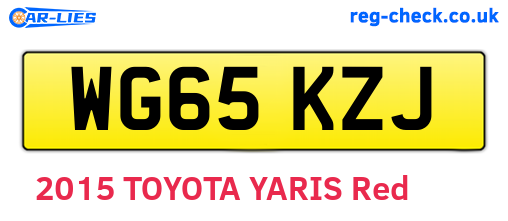 WG65KZJ are the vehicle registration plates.