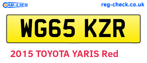 WG65KZR are the vehicle registration plates.