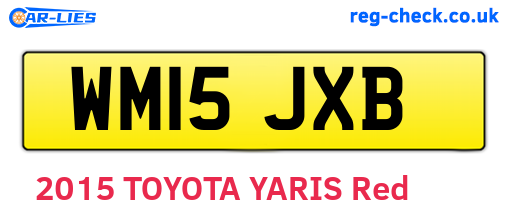 WM15JXB are the vehicle registration plates.