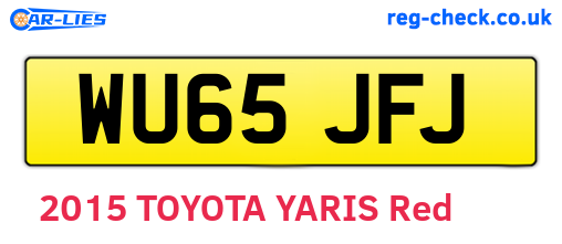 WU65JFJ are the vehicle registration plates.