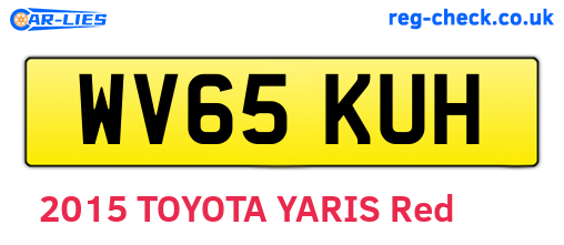WV65KUH are the vehicle registration plates.