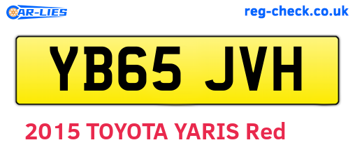 YB65JVH are the vehicle registration plates.