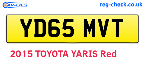 YD65MVT are the vehicle registration plates.