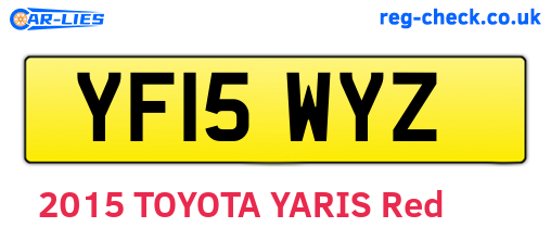 YF15WYZ are the vehicle registration plates.