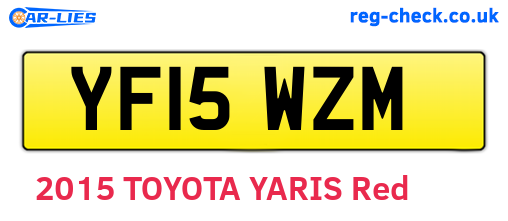 YF15WZM are the vehicle registration plates.