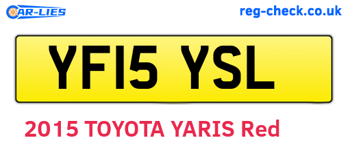 YF15YSL are the vehicle registration plates.