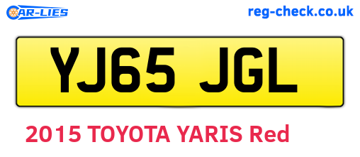 YJ65JGL are the vehicle registration plates.