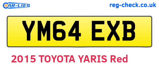 YM64EXB are the vehicle registration plates.
