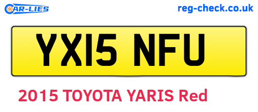 YX15NFU are the vehicle registration plates.