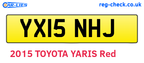 YX15NHJ are the vehicle registration plates.