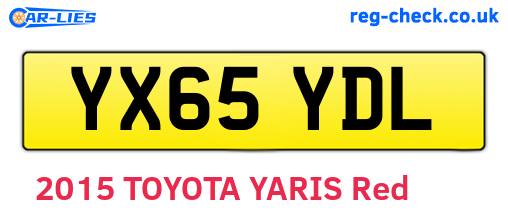 YX65YDL are the vehicle registration plates.