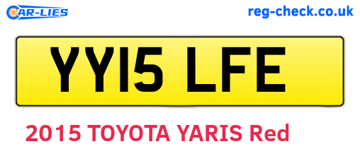 YY15LFE are the vehicle registration plates.
