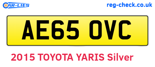 AE65OVC are the vehicle registration plates.