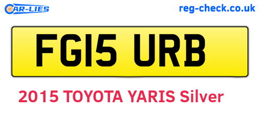 FG15URB are the vehicle registration plates.