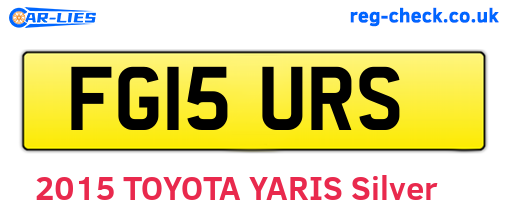 FG15URS are the vehicle registration plates.
