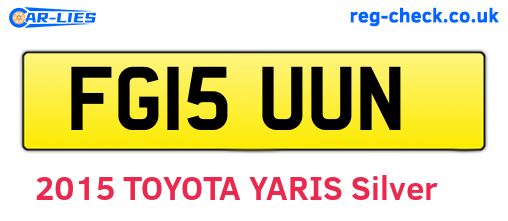 FG15UUN are the vehicle registration plates.