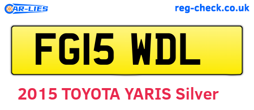 FG15WDL are the vehicle registration plates.