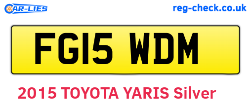 FG15WDM are the vehicle registration plates.
