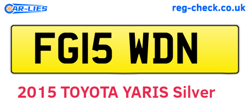 FG15WDN are the vehicle registration plates.