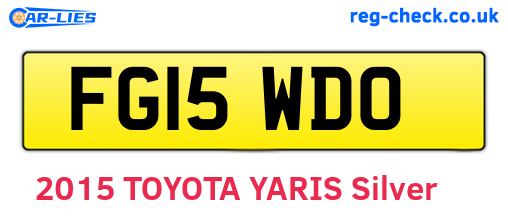 FG15WDO are the vehicle registration plates.