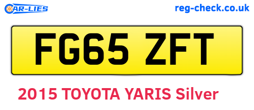 FG65ZFT are the vehicle registration plates.