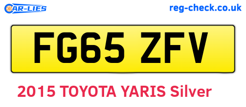 FG65ZFV are the vehicle registration plates.