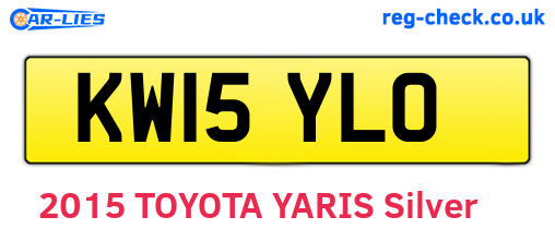 KW15YLO are the vehicle registration plates.