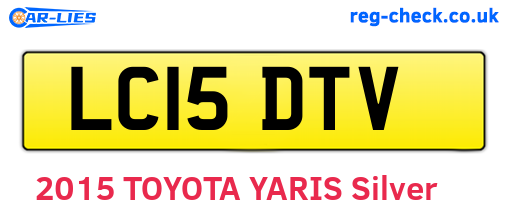 LC15DTV are the vehicle registration plates.