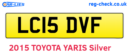 LC15DVF are the vehicle registration plates.