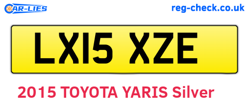 LX15XZE are the vehicle registration plates.