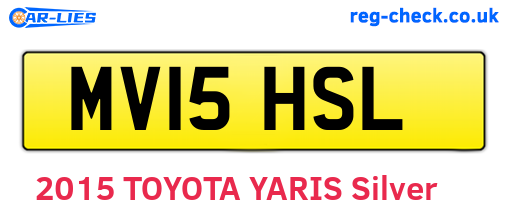 MV15HSL are the vehicle registration plates.