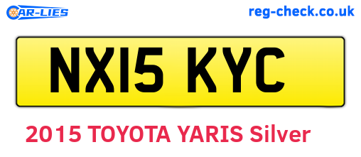 NX15KYC are the vehicle registration plates.