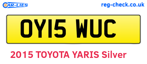 OY15WUC are the vehicle registration plates.