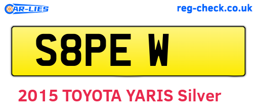 S8PEW are the vehicle registration plates.