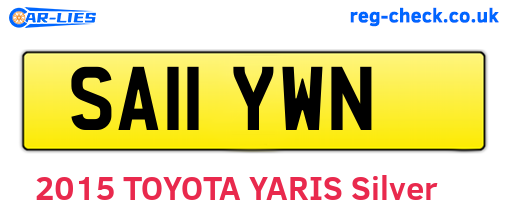 SA11YWN are the vehicle registration plates.