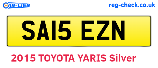 SA15EZN are the vehicle registration plates.