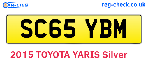 SC65YBM are the vehicle registration plates.