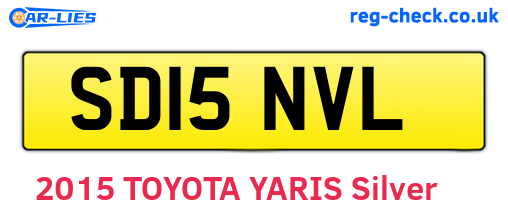 SD15NVL are the vehicle registration plates.
