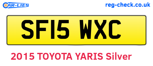 SF15WXC are the vehicle registration plates.